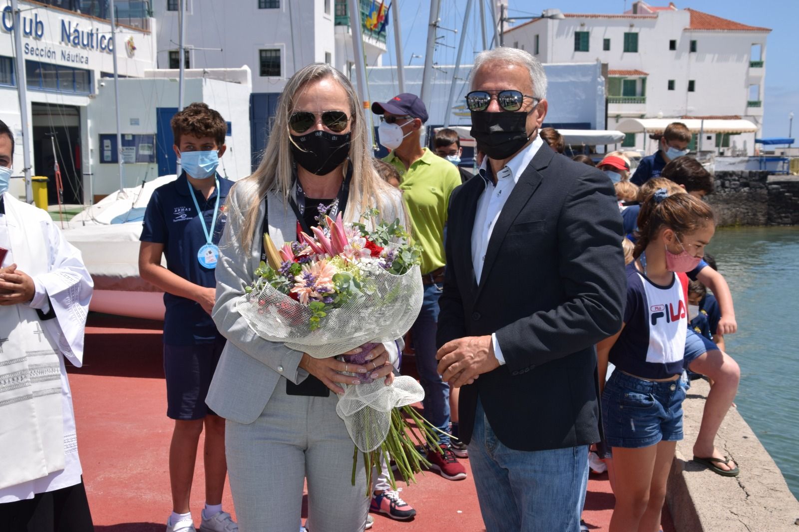 Naviera Armas amadrina el barco de escolta de regatas del RCN Arrecife Volcán Chinijo