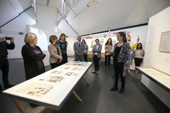 07.02.19. Las Palmas de Gran Canaria.nauguración de la exposición "Picasso. El viaje del Guernica". Fundación La Caixa. Parque de San Telmo. Foto Quique Curbelo