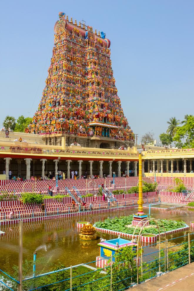 El templo de Meenakshi, pura fantasía en el sur de la India Expedición VIAJAR India del Sur