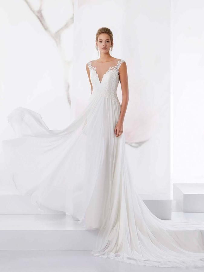 Vestidos de novia para noches de verano: Corte recto
