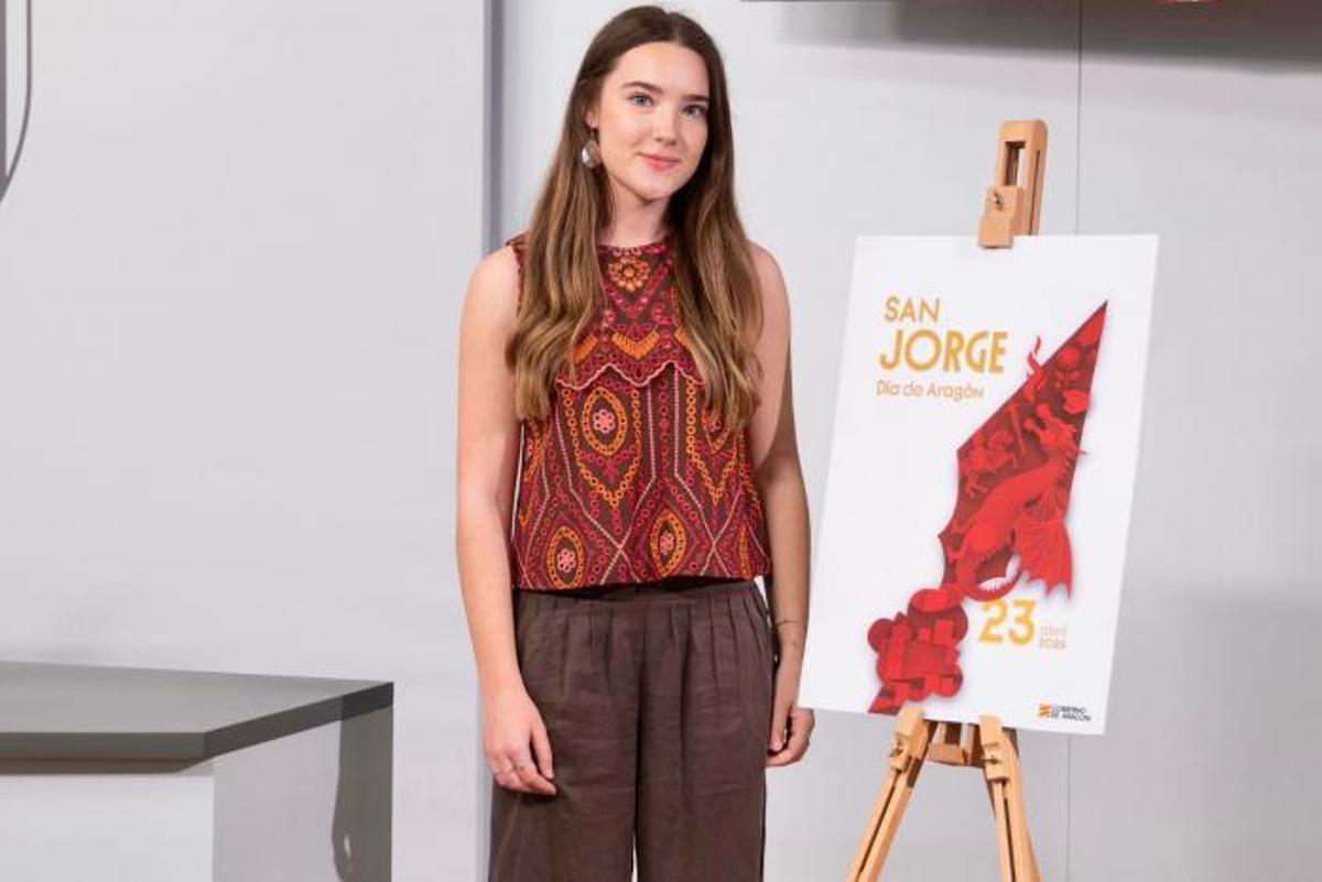 Marina Buil, autora del cartel de San Jorge de 2026.