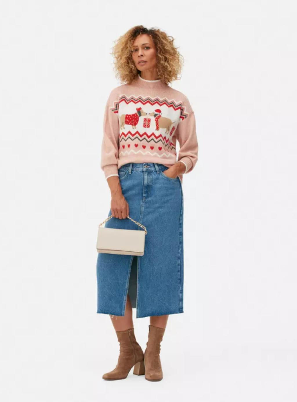 JEWRSEY NAVIDEÑO ROSA CON PERRITOS