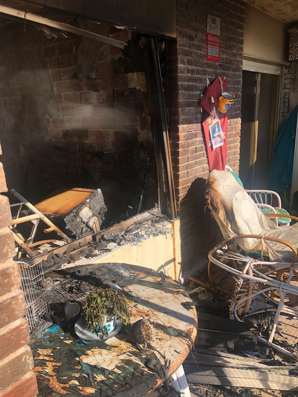 Estado en que ha quedado la vivienda tras el incendio