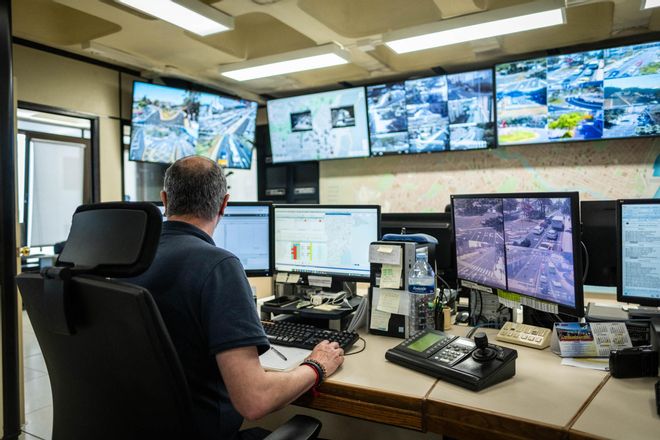 Sala de control del tráfico en Santa Cruz