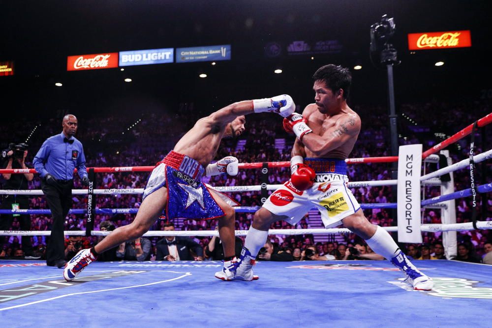 Pacquiao, campeón del mundo ante Keith Thurman