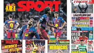 La injusta eliminación del Barça, en las portadas de hoy