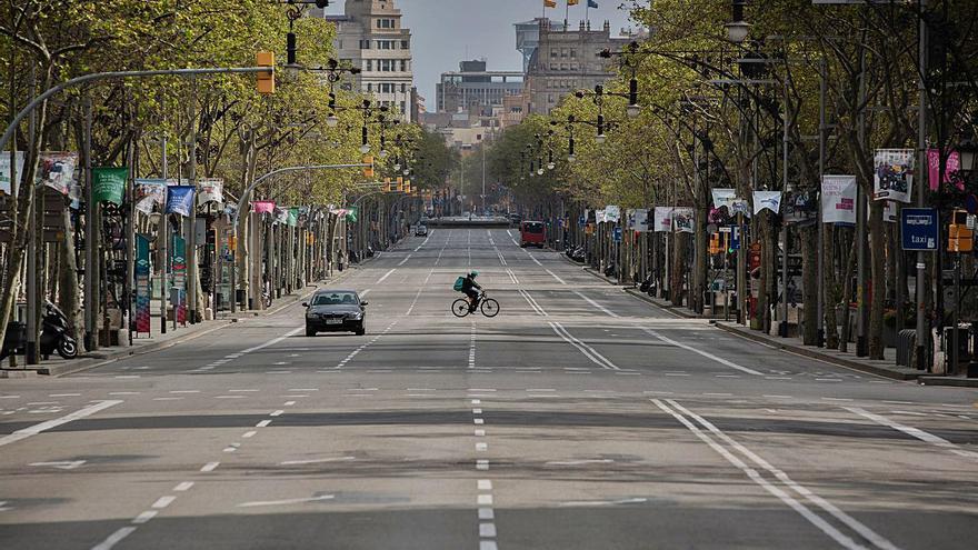 Un carrer pràcticament buit durant el segon estat d’alarma. | EUROPA PRESS