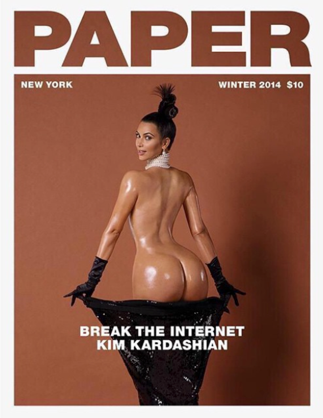Kim Kardashian desnuda en la portada de Paper