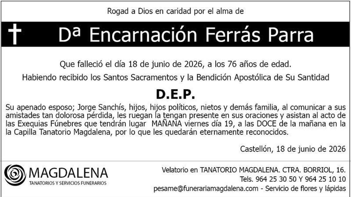Dª Encarnación Ferrás Parra