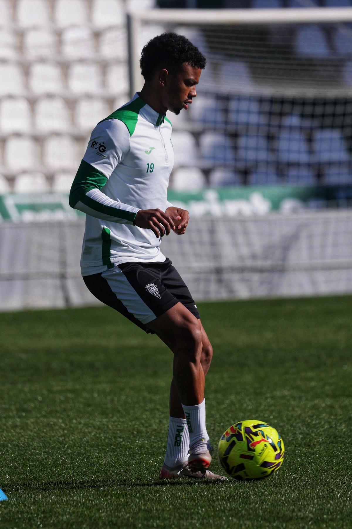 Dalisson, durante un entrenamiento de esta semana en El Arcángel.
