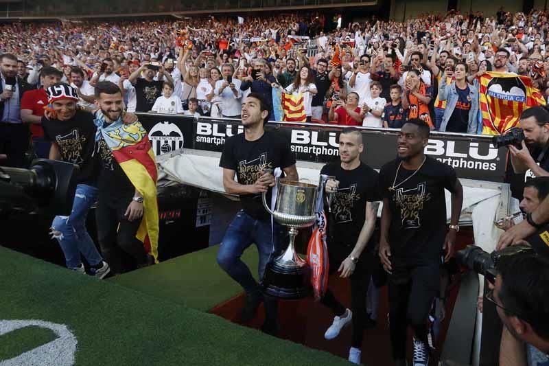 Celebración del Valencia CF campeón de Copa