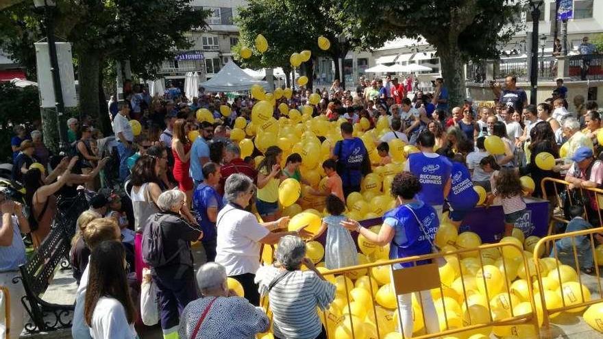 Participantes en la actividad, el domingo en Marín. // Santos Álvarez