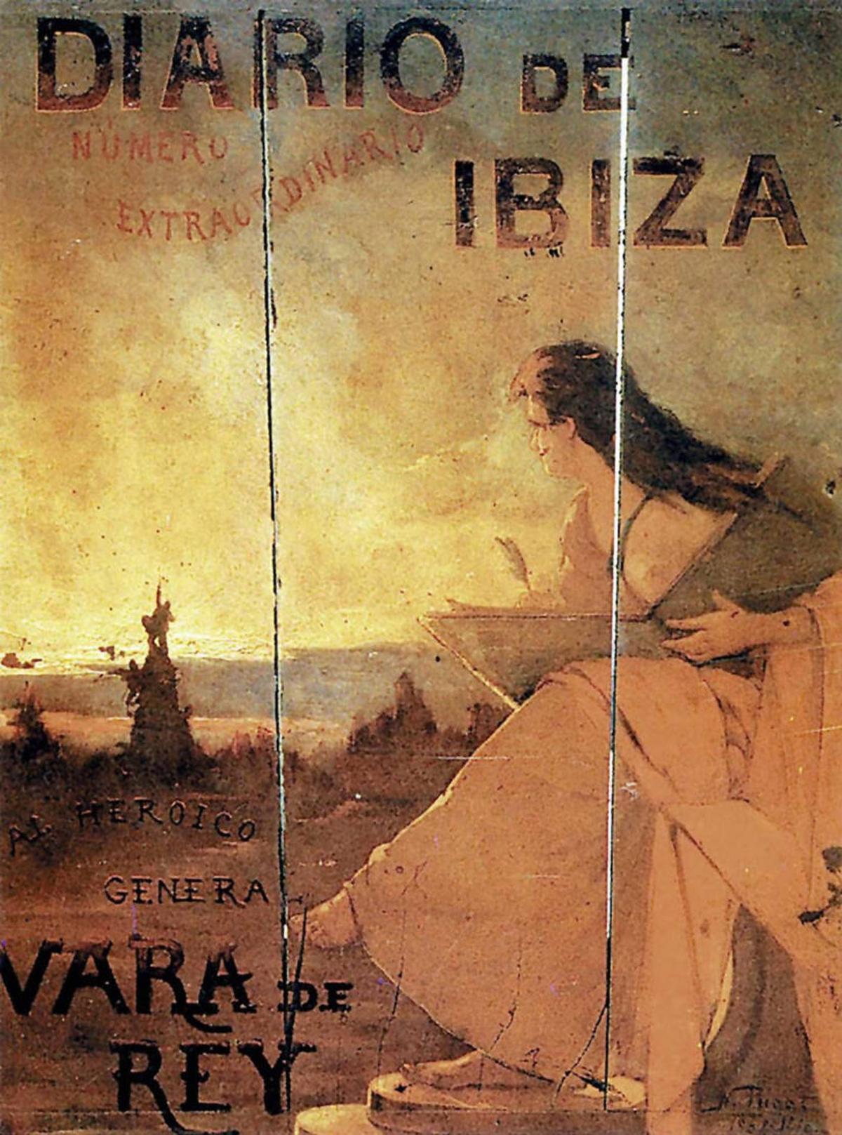 Portada que Diario de Ibiza dedicà a la inauguració del monument al general Vara de Rey.