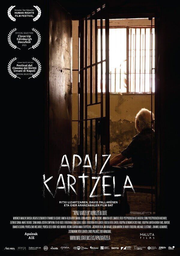 Cartel del documental &#039;Apaiz kartzela&#039; que se estrenará en Multicines Zamora el próximo martes 30 de noviembre.