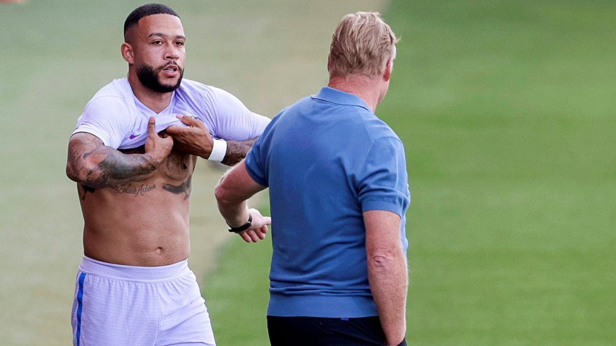 Depay, durante su debut