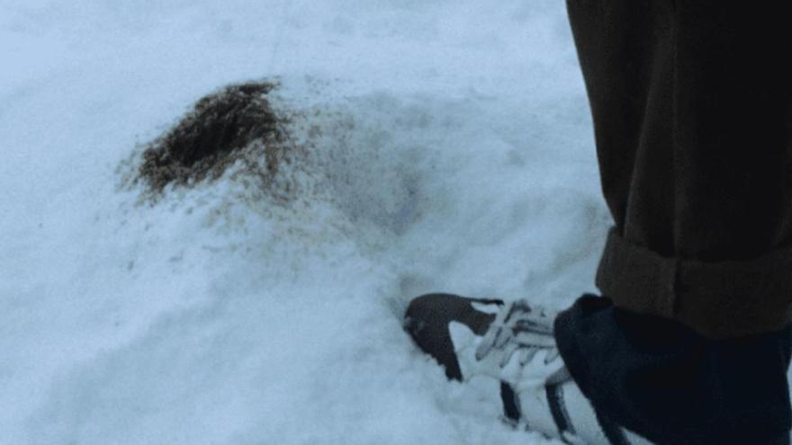 Imagen de la orina de uno de los protagonistas de la película &#039;La sociedad de la nieve&#039;