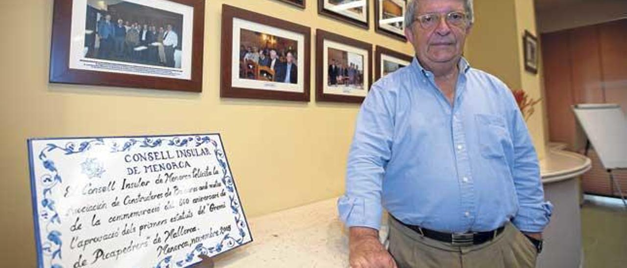Manuel Gómez espera jubilarse este año tras casi cuatro décadas vinculado a la asociación de constructores de Balears.
