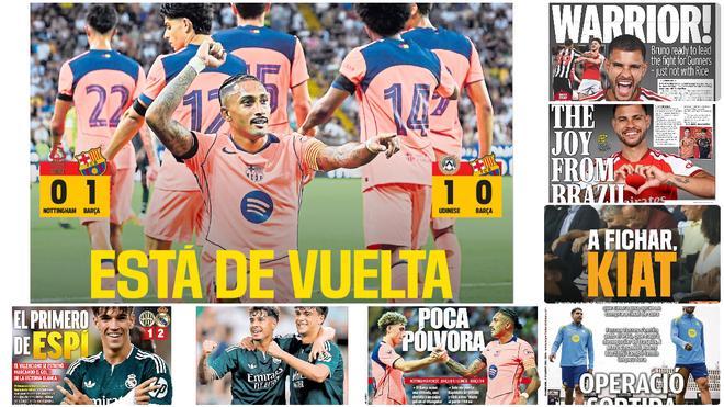 Raphinha está de vuelta, un Madrid gris y el fichajazo del Arsenal