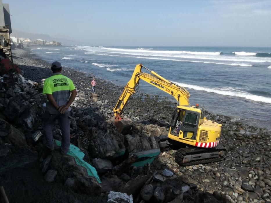 Derrumbe de viviendas en San Andrés