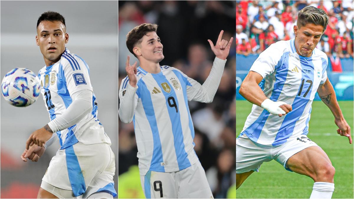 Lautaro, Julián y Giuliano, tres opciones para el ataque de Argentina