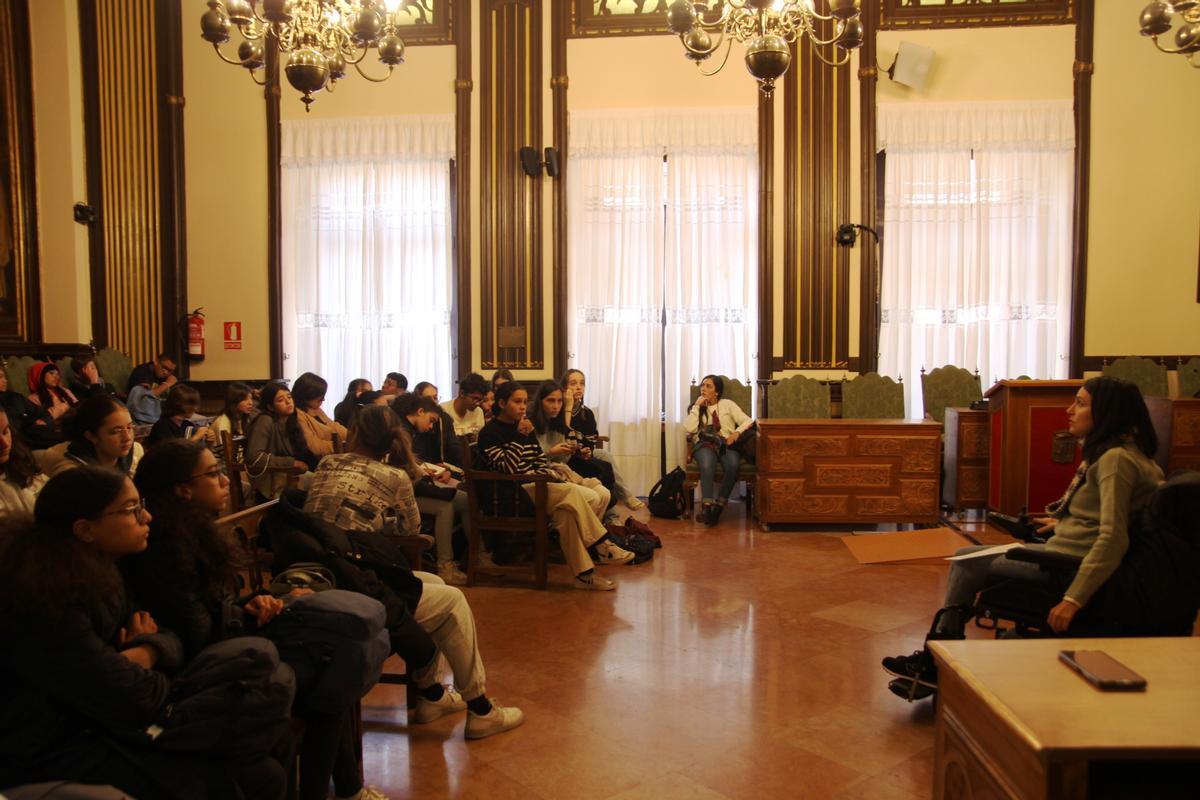 Visita de estudiantes franceses al Ayuntamiento de Zamora