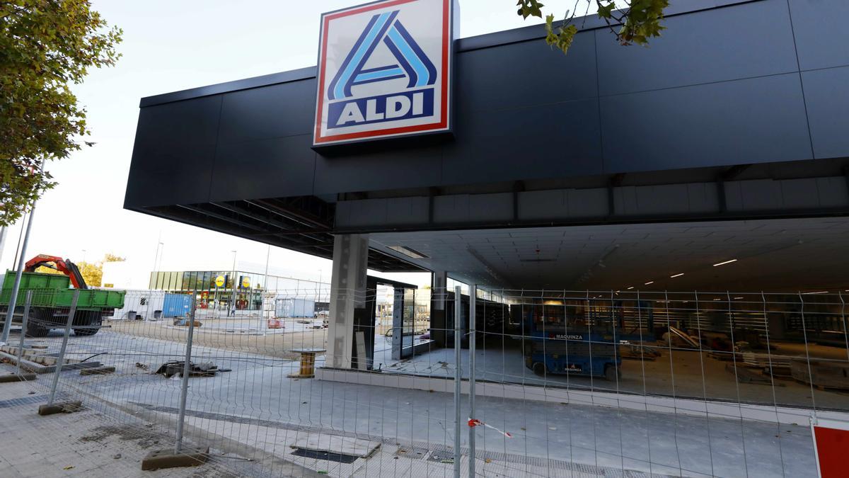 Aspecto del nuevo supermercado Aldi que abrirá próximamente en Zaragoza