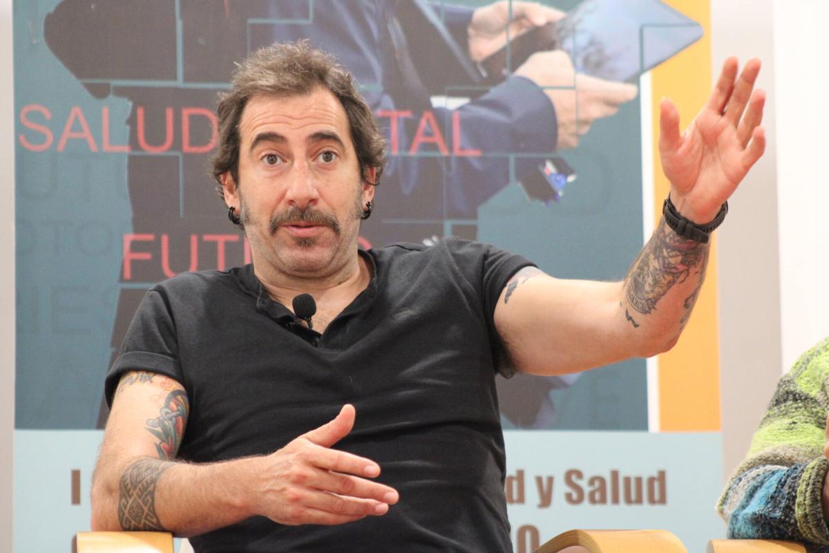 Manu Brabo, durante la charla.