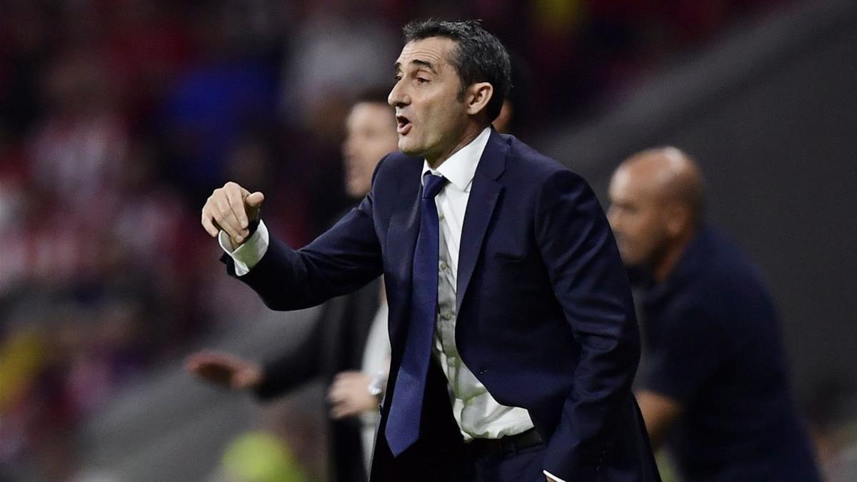 Ernesto Valverde, durante un partido reciente.