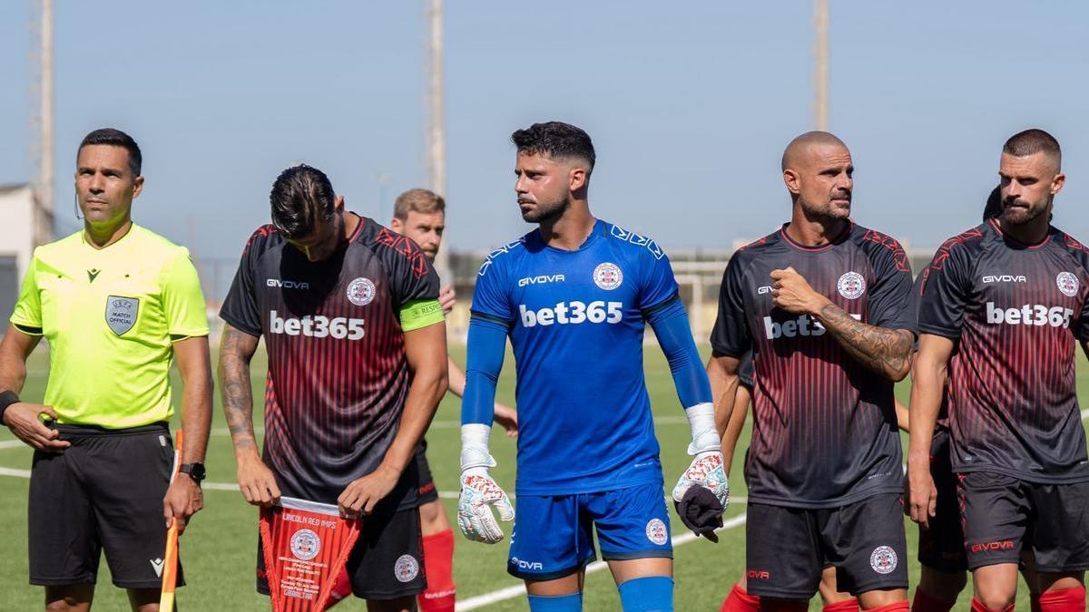 Nauzet García, en el Europa Point Stadium, antes de medirse al Inter Club d’Escaldes.