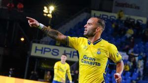 Jesé Rodríguez festeja uno de sus tantos a la Cultural Leonesa.