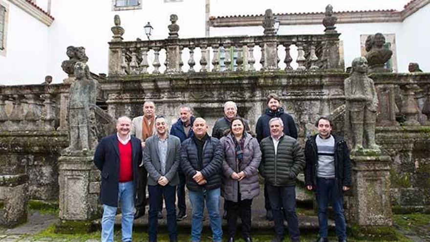 Los alcaldes del área metropolitana, el pasado día 3 en el Pazo de Mariñán.