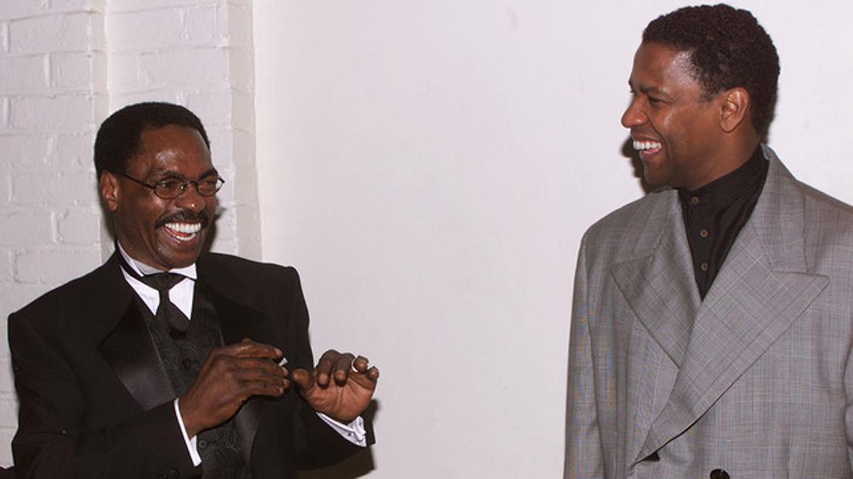 Rubin 'Huracán' Carter con Denzel Washington, que protagonizó una película sobre la vida del boxeador