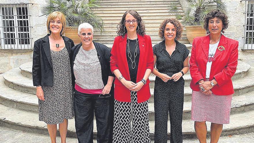 La consellera Tània Verge a la seva visita a Girona