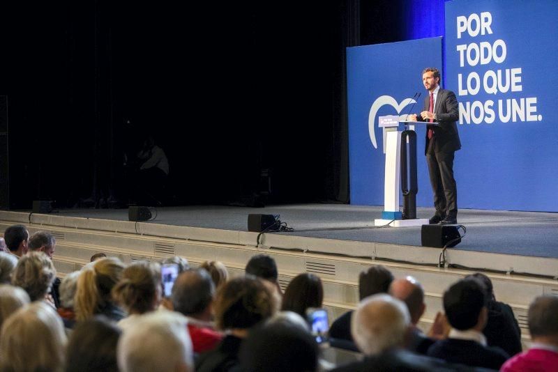 Mitin de Pablo Casado en Zaragoza el 6 de noviembre de 2019