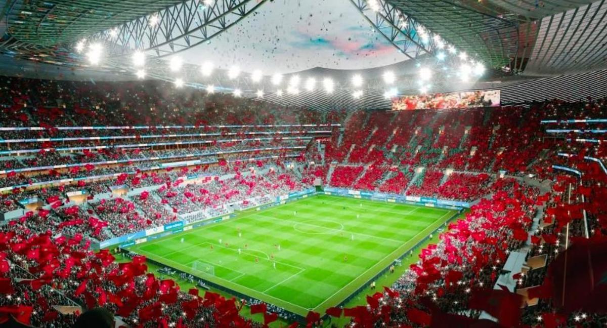 El Stade Hassan II que se construirá en Marruecos para llevarse la final del Mundial 2030.