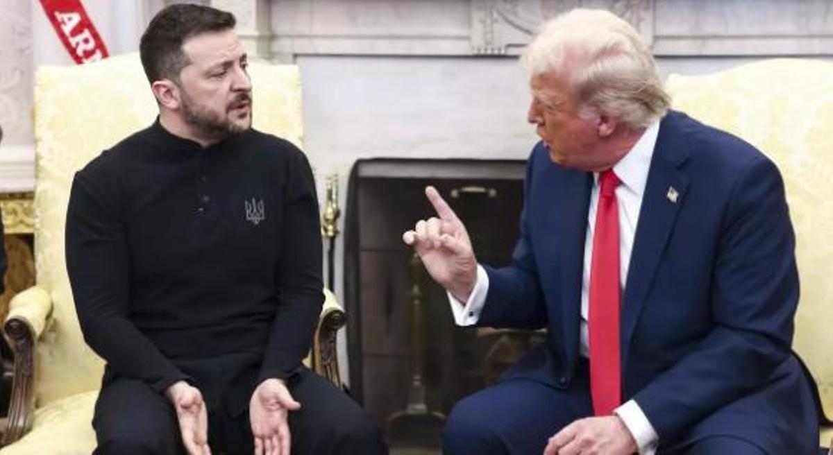 Trump acorrala a Zelenski en la Casa Blanca.