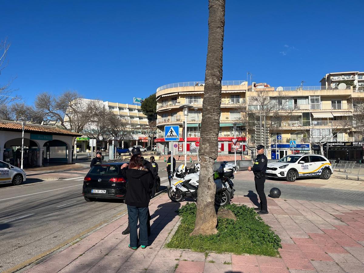 Intervención de la Policía Local de Calvià.