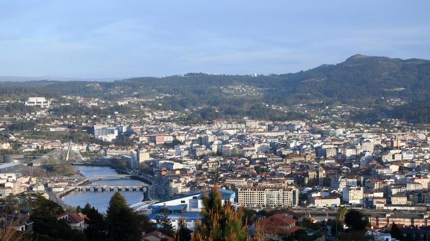 Vista panorámica de parte de la ciudad de Pontevedra.