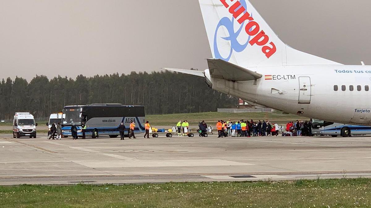 Llegada de los refugiados ucranianos al Aeropuerto de Asturias