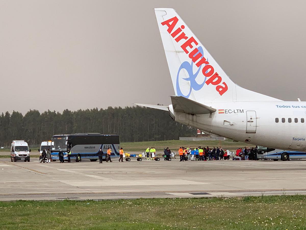 Llegada de los refugiados ucranianos al Aeropuerto de Asturias