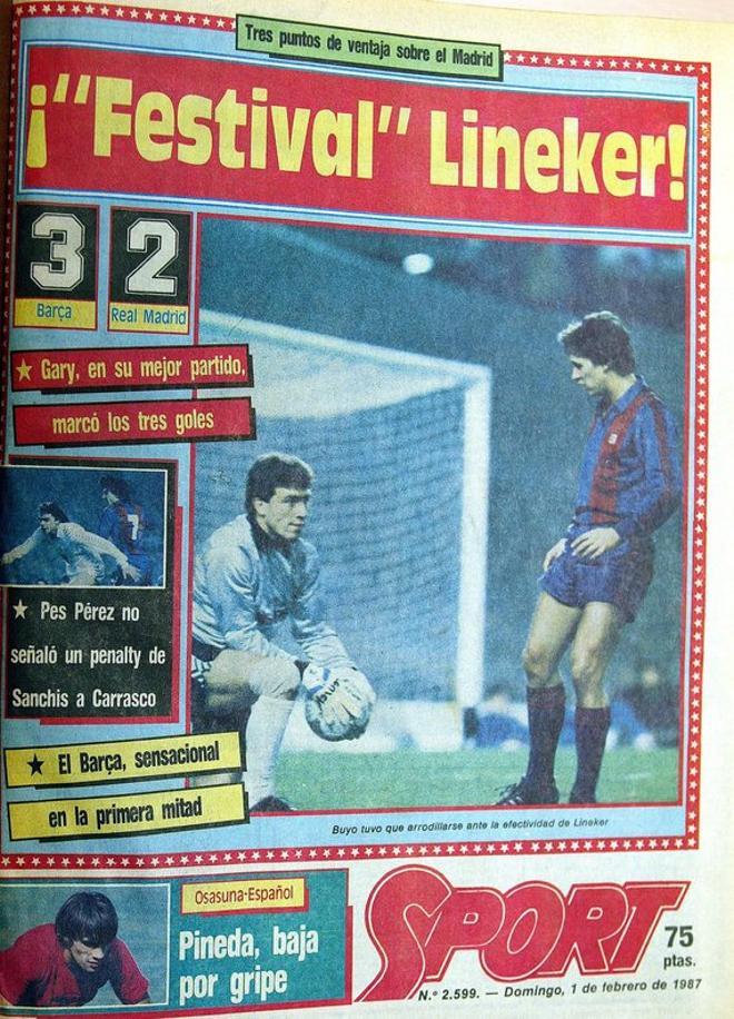 1987 - El Barça ganaba el Clásico con hat-trick de Lineker