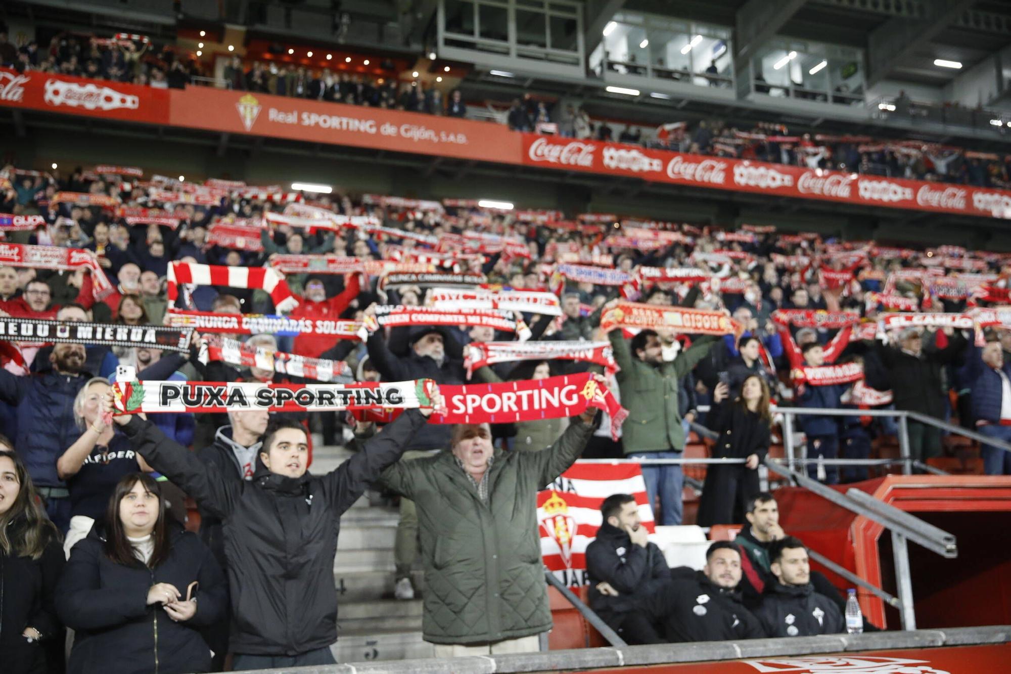 Así fue el partido entre el Sporting y el Racing de Ferrol