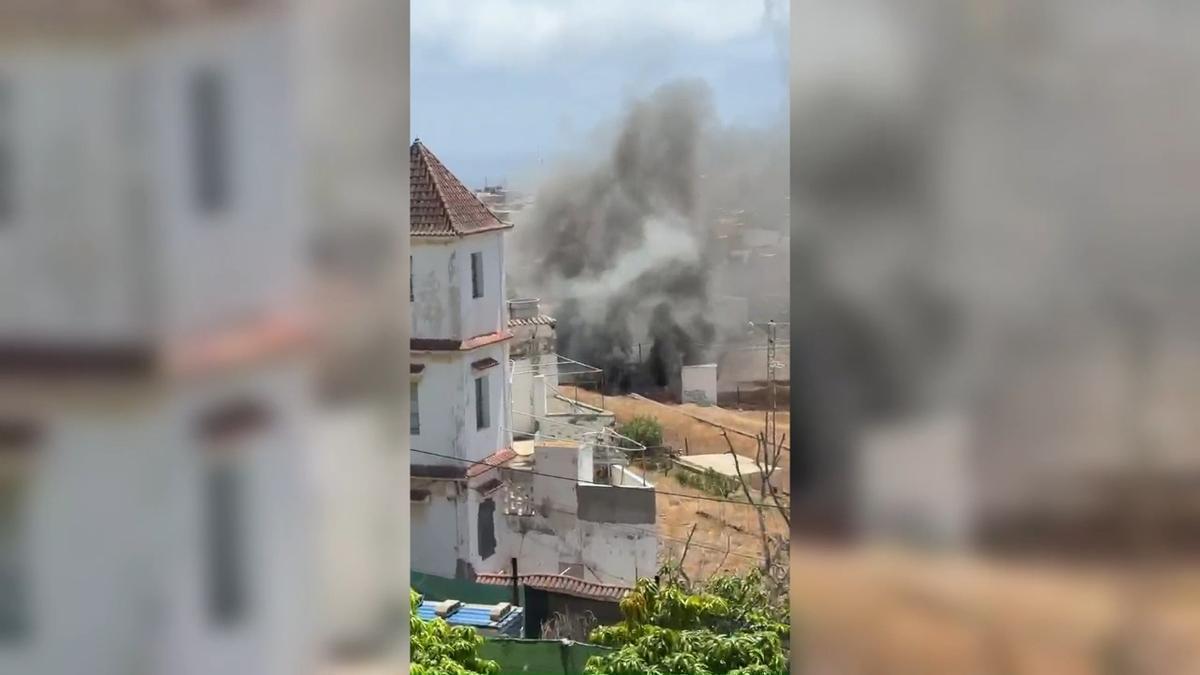 Incendio en Lomo Cementerio, en Telde