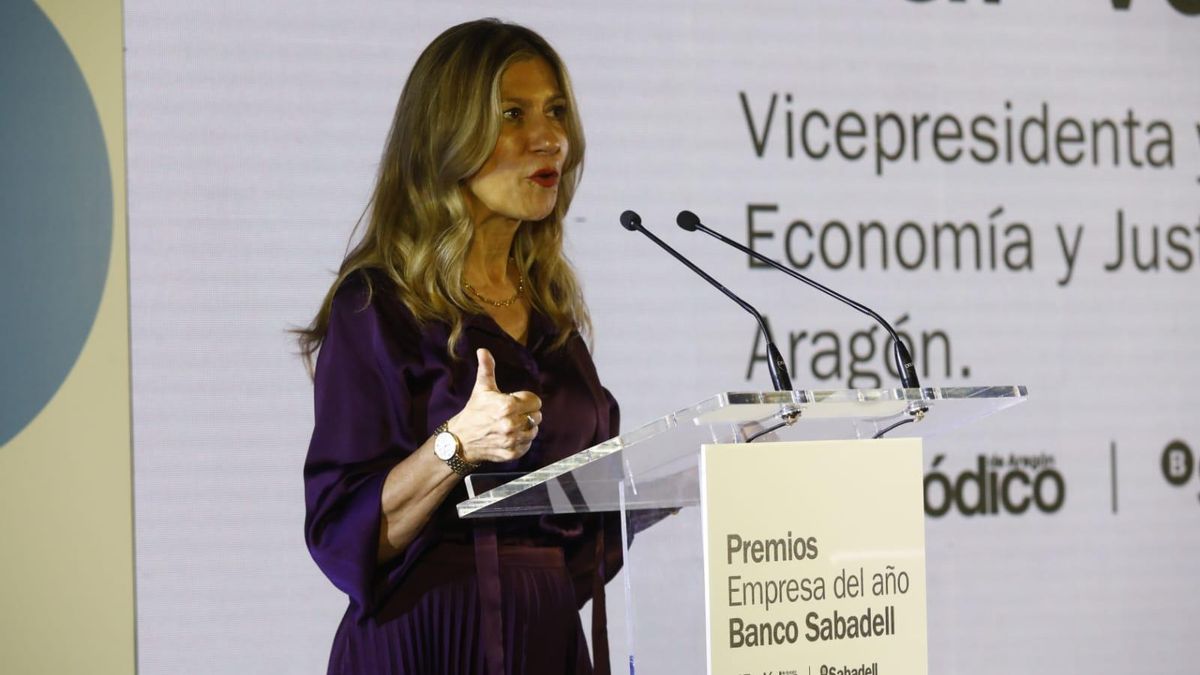 Mar Vaquero, vicepresidenta del Gobierno de Aragón, en los Premios Sabadell