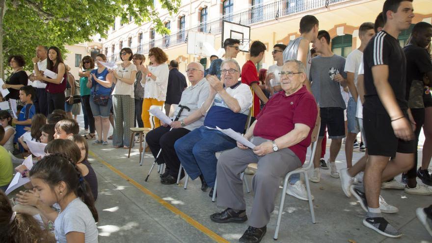 Tres dels quatre últims germans de La Salle, en l&#039;acte de comiat.