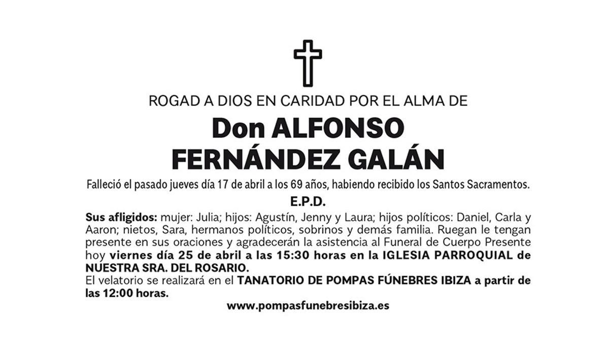 Esquela Alfonso Fernández Galán