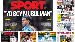 Lamine Yamal, protagonista de las portadas de la prensa deportiva de hoy