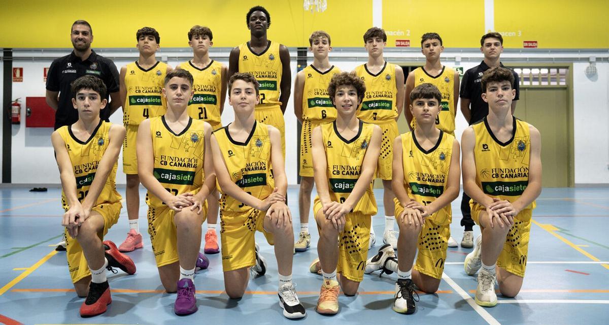 Formación del Cajasiete Fundación CB Canarias que participará en la Minicopa Endesa.  | CBC