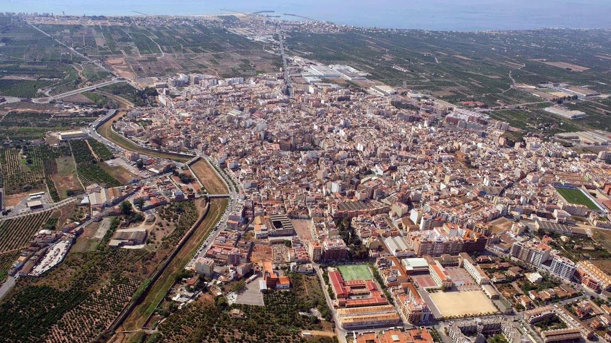 Vista aérea del término municipal de Burriana