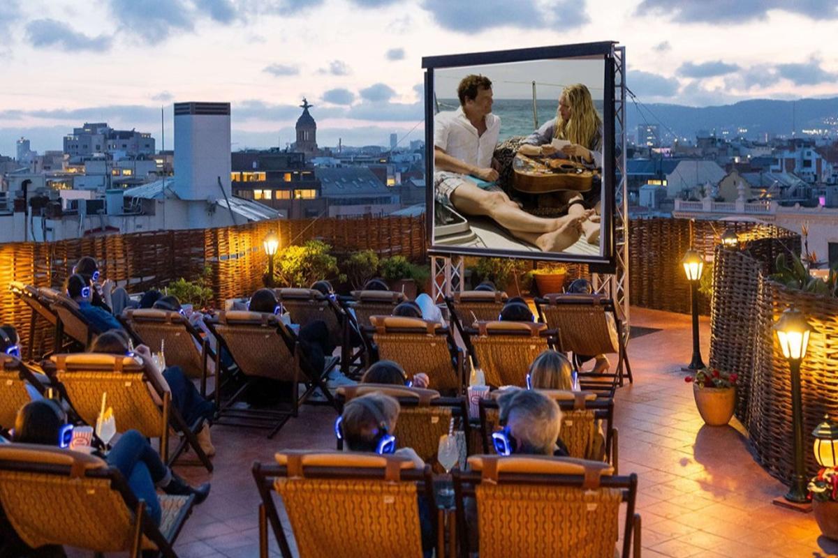 Open Air Rooftop Cinema en la terraza del Palace de Barcelona.